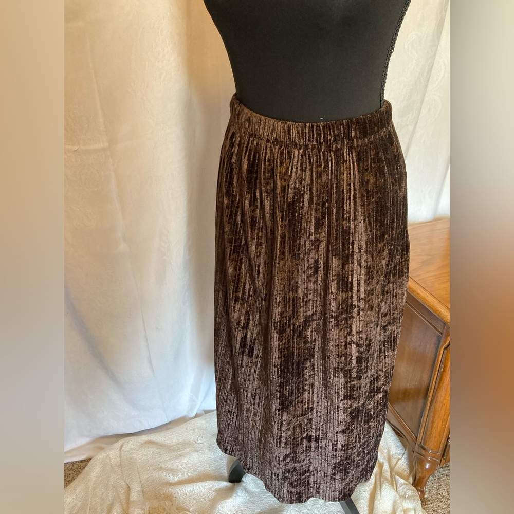 Metropolitan Womens Size Small Velvety Brown Y2K Bohemian Skirt